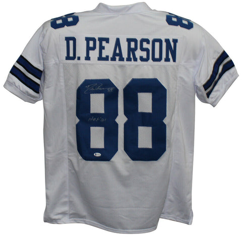 Drew Pearson Autographed/Signed Pro Style White XL Jersey HOF BAS 32766