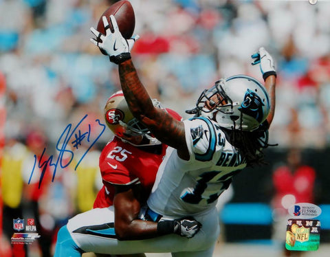 Kelvin Benjamin Signed Panthers 8x10 One Handed Catch PF Photo- Beckett Auth