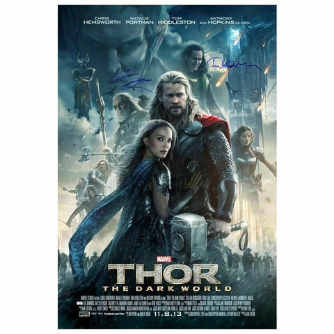 Chris Hemsworth Tom Hiddleston Autographed Thor Dark World Original 27x40 Poster