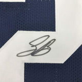 Autographed/Signed Saquon Barkley Penn State Blue Stat College Jersey JSA COA
