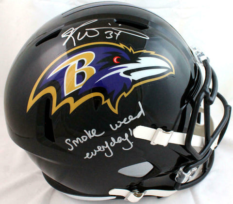 Ricky Williams Autographed Baltimore Ravens F/S Speed Helmet w/SWED-Beckett Holo
