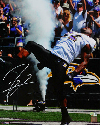Ray Lewis Autographed Ravens 16x20 HM Tunnel Dance Photo - Beckett W Hologram