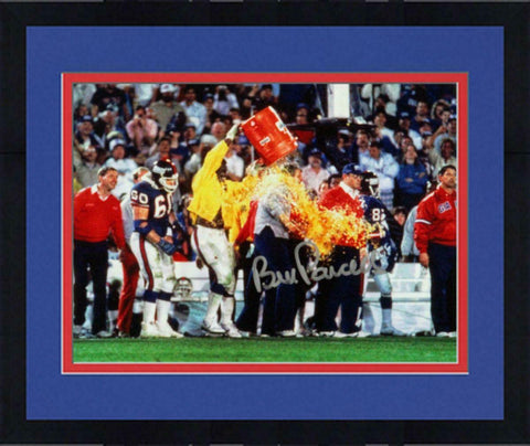 Framed Bill Parcells NY Giants Signed 1986 Super Bowl Celebration 8x10 Photo