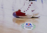 Allen Iverson Signed Framed 16x20 Philadelphia 76ers Vs Jordan Photo PSA