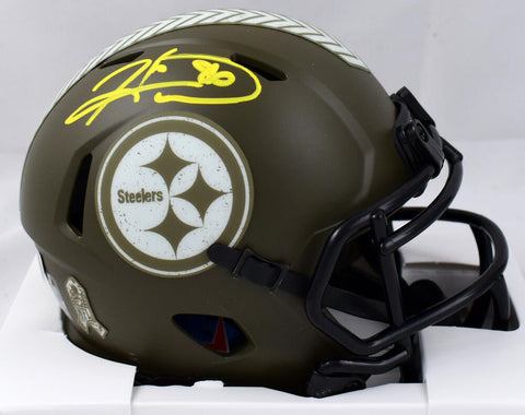 Hines Ward Signed Steelers Salute to Service Speed Mini Helmet-Beckett W Holo