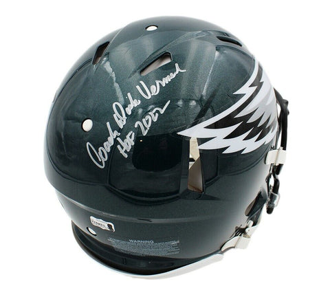 Dick Vermeil Signed Philadelphia Eagles Speed Authentic Helmet w- HOF 2022 Insc