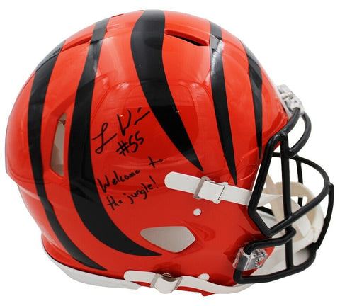 Logan Wilson Signed Cincinnati Bengals Speed Authentic NFL Helmet with Inscript