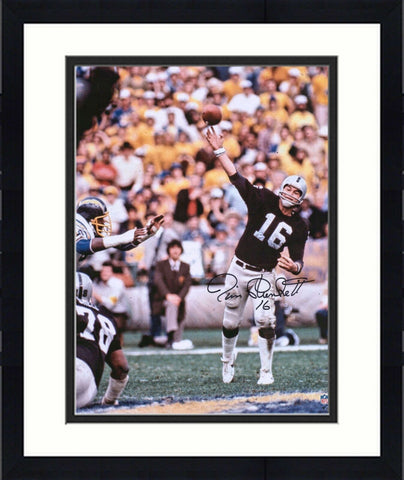 Framed Jim Plunkett Las Vegas Raiders Autographed 16" x 20" Throwing Photograph