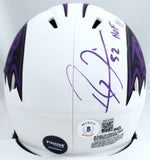 Ray Lewis Autographed Baltimore Ravens Lunar Speed Mini Helmet w/HOF-BAWHologram