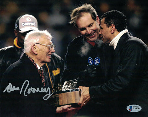 Dan Rooney Autographed/Signed Pittsburgh Steelers 8x10 Photo BAS 29689