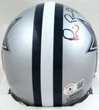 Michael Irvin Autographed Dallas Cowboys Mini Helmet w/HOF-Beckett W Holo *BLK