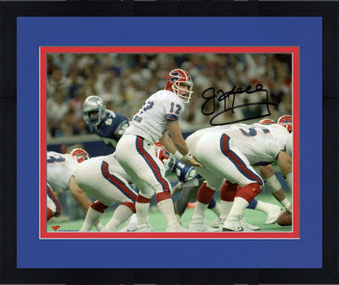 Framed Jim Kelly Buffalo Bills Autographed 8" x 10" Under Center Photograph