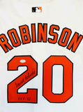 Frank Robinson Signed Orioles White Majestic Authentic Jersey w/ Insc- JSA W