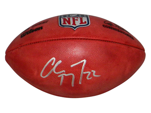CHRISTIAN McCAFFREY SIGNED CAROLINA PANTHERS OFFICIAL NFL WILSON GAME FOOTBALL