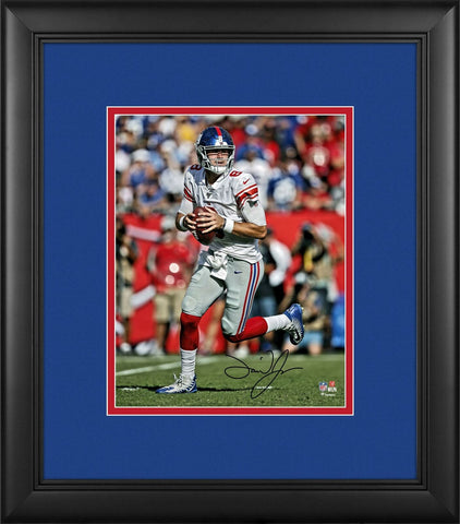 Daniel Jones New York Giants Framed Autographed 8" x 10" Vertical Photograph