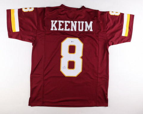 Case Keenum Signed Washington Redskins Jersey (Beckett COA) NCAA All Time Leader