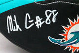 Mike Gesicki Autographed Miami Dolphins Black Logo Football- Beckett W *White