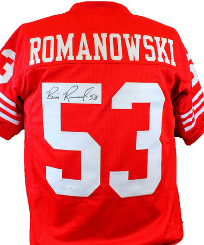 Bill Romanowski Autographed Red Pro Style Jersey- JSA W Authenticated