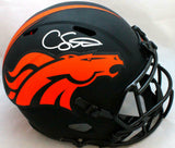 Courtland Sutton Autographed Denver Broncos F/S Eclipse Speed Helmet -Beckett W