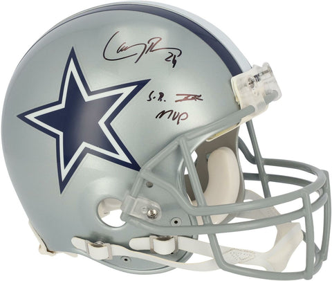 Larry Brown Dallas Cowboys Signed VSR4 Authentic Helmet & "SB XXX MVP" Insc