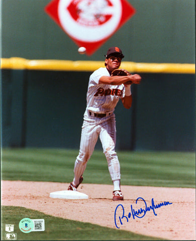 Padres Roberto Alomar Authentic Signed 8x10 Vertical Throwing Photo BAS