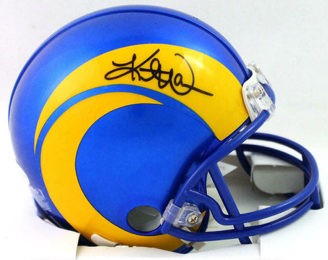 Kurt Warner Autographed LA Rams 2020 Mini Helmet - Beckett W *Black