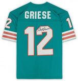 Framed Bob Griese Miami Dolphins Autographed Mitchell & Ness Aqua Replica Jersey
