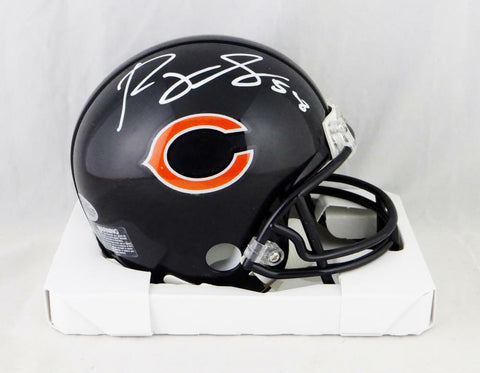 Roquan Smith Autographed Chicago Bears Mini Helmet- Beckett W Auth *White