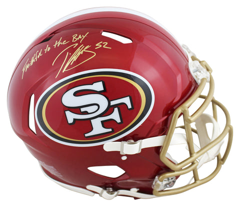 49ers Patrick Willis "FTTB" Signed Flash Full Size Speed Proline Helmet BAS Wit