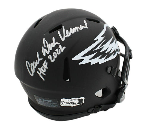 Dick Vermeil Signed Philadelphia Eagles Speed Eclipse NFL Mini Helmet - HOF 22