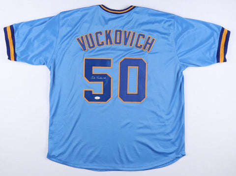 Pete Vuckovich Signed Milwaukee Brewers Jersey (JSA COA) 1982 World Series Ptchr