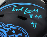 Earl Campbell Autographed Tenn Titans Eclipse Mini Helmet w/ HOF- JSA W *Teal
