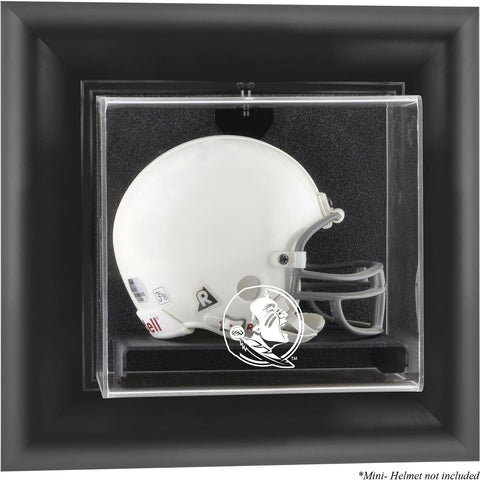 FSU Seminoles Logo Black Framed Wall-Mountable Mini Helmet Display Case