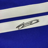FRAMED Autographed/Signed VLADIMIR VLAD GUERRERO JR 33x42 Blue Jersey PSA COA