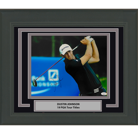 Framed Autographed/Signed Dustin Johnson PGA Tour 11x14 LIV Golf Photo JSA COA