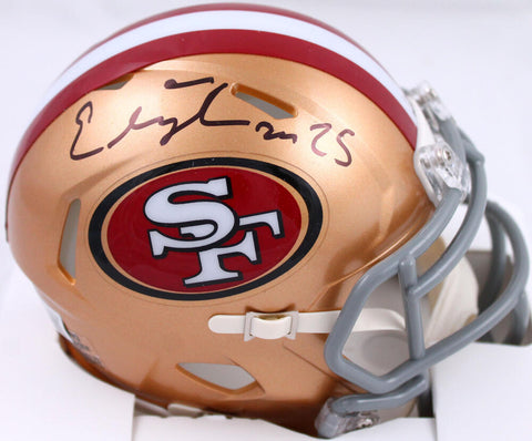 Elijah Mitchell Autographed San Francisco 49ers Speed Mini Helmet-Beckett W Holo