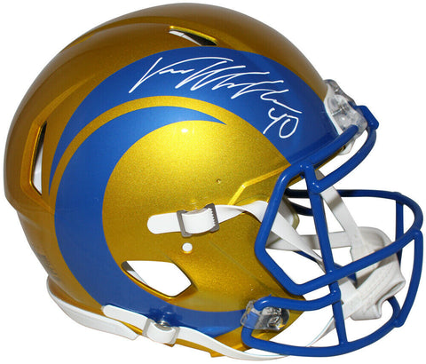 Von Miller Autographed Los Angeles Rams Authentic Flash Helmet BAS 34330
