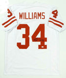 Ricky Williams Autographed White College Style Jersey W/ HT 98- JSA W Auth *4Acr