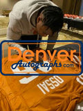 Joseph Ossai Autographed/Signed College Style Orange XL Jersey BAS 34697
