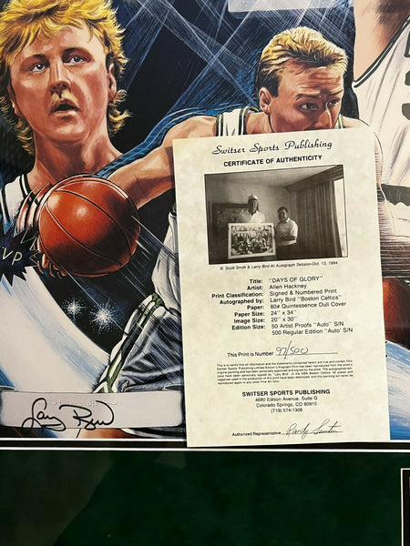 Larry Bird Boston Celtics Hall of Frame Signed Photo Autograph Poster
