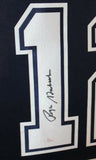 Roger Staubach Signed Cowboys 35x43 Custom Framed Jersey (JSA) Super Bowl VI MVP