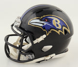 Ray Lewis Signed Baltimore Ravens Speed Mini Helmet (Beckett) See photos