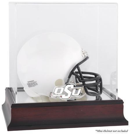 Oklahoma State Cowboys Mahogany Logo Mini Helmet Display Case