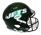 Elijah Moore Autographed New York Jets Authentic Speed Helmet Beckett 38551