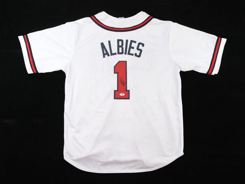Ozzie Albies Signed Atlanta Braves Jersey (PSA COA) 2xAll Star Second Baseman