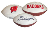 GRAHAM MERTZ Autographed Wisconsin Badgers White Panel Football PANINI