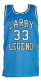Larry Bird Signed Custom Blue Legend Basketball Jersey Bird Hologram JSA