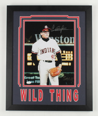 Charlie Sheen Signed Major League 18x22 Framed Photo (JSA COA) Wild Thing Vaughn