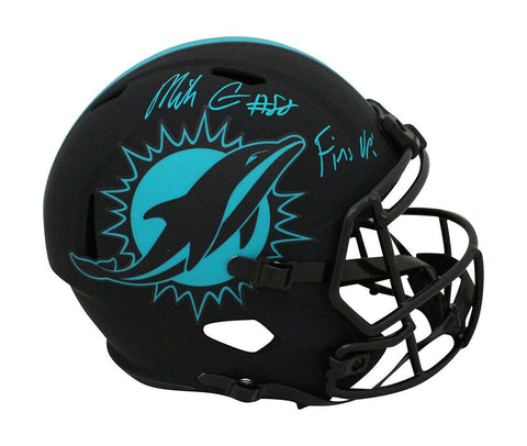 Mike Gesicki Autographed Miami Dolphins F/S Eclipse Speed Helmet BAS 33343