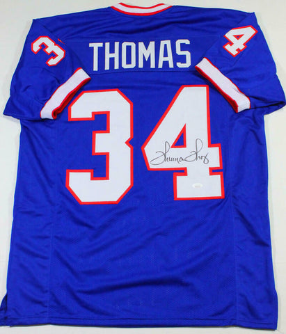 Thurman Thomas Autographed Blue Pro Style Jersey - JSA W Auth *4